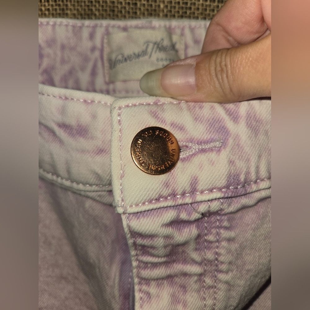 NWT Women's Universal Thread Purple Acid Wash 5 Pocket Shorts Size 18 - Picture 3 of 10